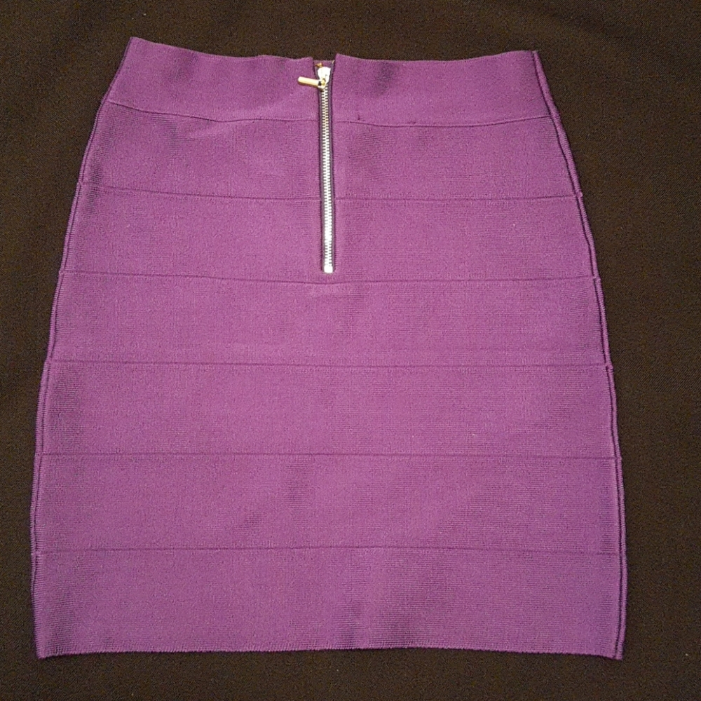Purple bebe bandage skirt
